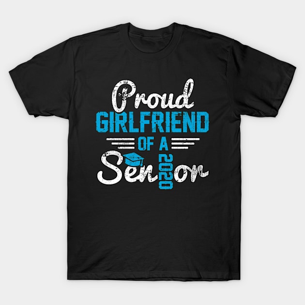 Proud Girlfriend Of A 2020 Senior Graduation Cap T-Shirt by allyciagxrudesign